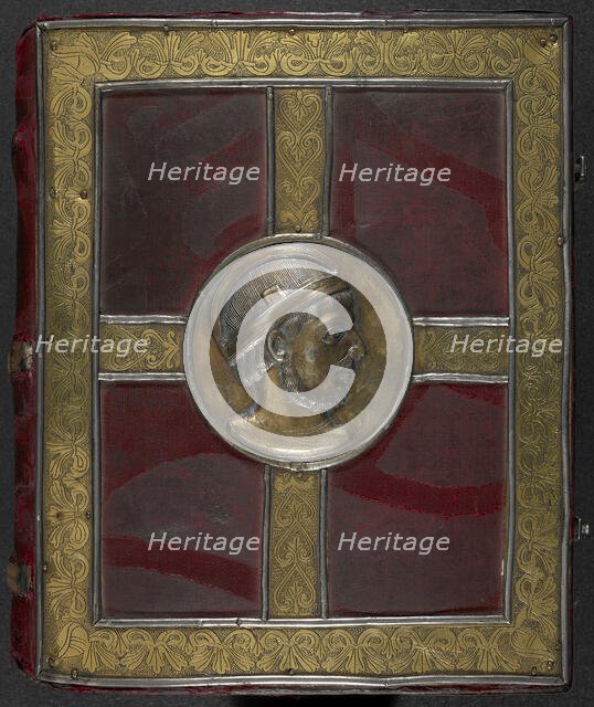 In the centre, a silver gilt medallion, probably representing the Emperor Lothaire...9th cent. Creator: Unknown.