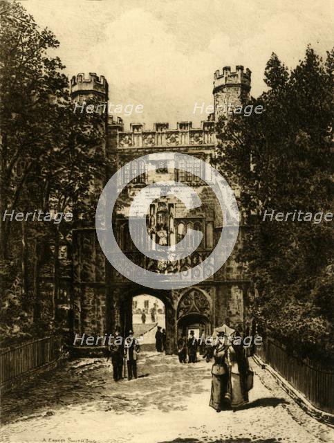 'Gateway of Trinity College, Cambridge', 1898. Creator: Unknown.