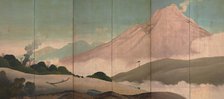 Mount Asama, 19th century. Creator: Aodo; Denzen (1748-1822).