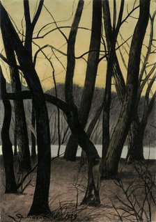 Tree trunks, 1929. Creator: Spilliaert, Léon (1881-1946).