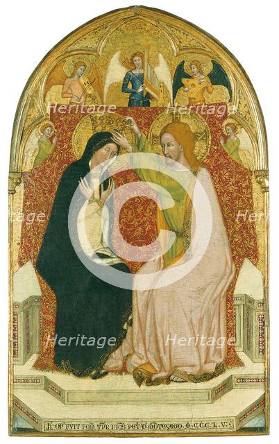 The Coronation of the Virgin with five Angels, 1355. Creator: Master of 1355.