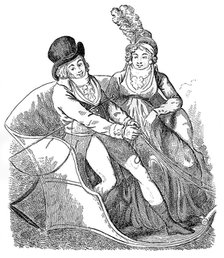 'A Goldfinch and his Mistress', 1796.Artist: Isaac Cruikshank