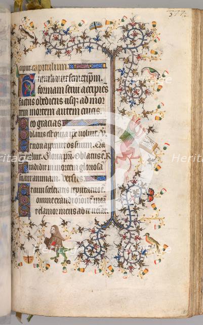 Hours of Charles the Noble, King of Navarre (1361-1425): fol. 184r, Text, c. 1405. Creator: Master of the Brussels Initials and Associates (French).