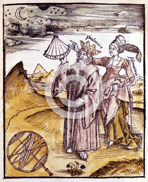 Ptolemy, Alexandrian Greek astronomer and geographer, 1508. Artist: Unknown
