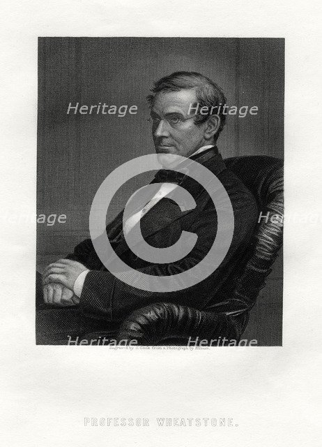Charles Wheatstone (1802-1875), British physicist, 19th century.Artist: C Cook