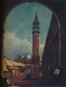 'Venice: A Fair in the Piazza San Marco Seen through an Archway at the South-West End', c1863. Artist: Unknown.