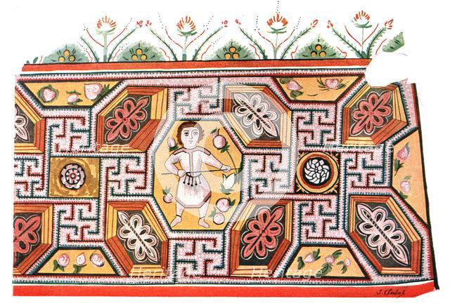 Mural paintings in the ruins of the Monastery of St Apollo at Bawit, Egypt, (1928). Creator: Unknown.