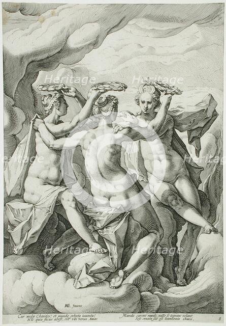 The Three Graces, 1588. Creator: Jacob Matham.