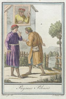 Costumes de Différents Pays, 'Paysans Polonois', c1797. Creators: Jacques Grasset de Saint-Sauveur, LF Labrousse.