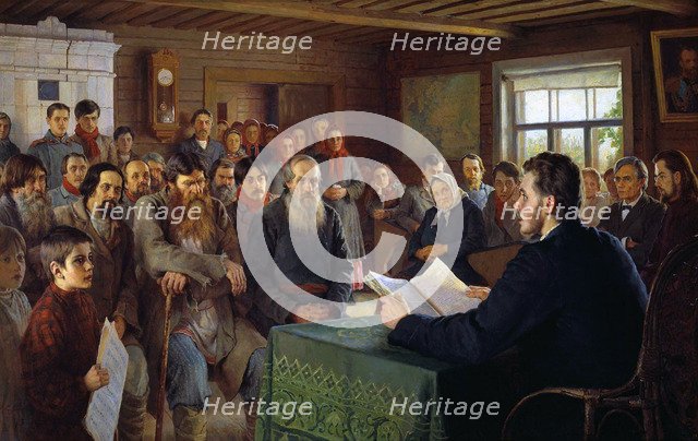 Sunday message in a village school', 1895. Creator: Bogdanov-Belsky, Nikolai Petrovich (1868-1945).