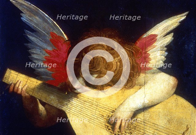 'Winged Putto Playing a Lute', 16th century. Artist: Fiorentino Rossi