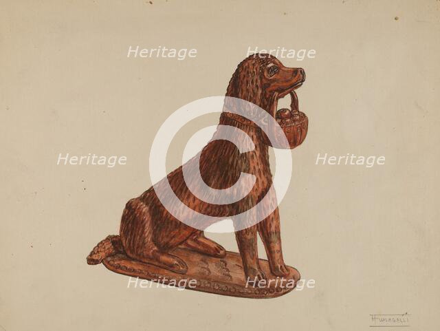 Statuette of a Dog, c. 1937. Creator: Frank Fumagalli.