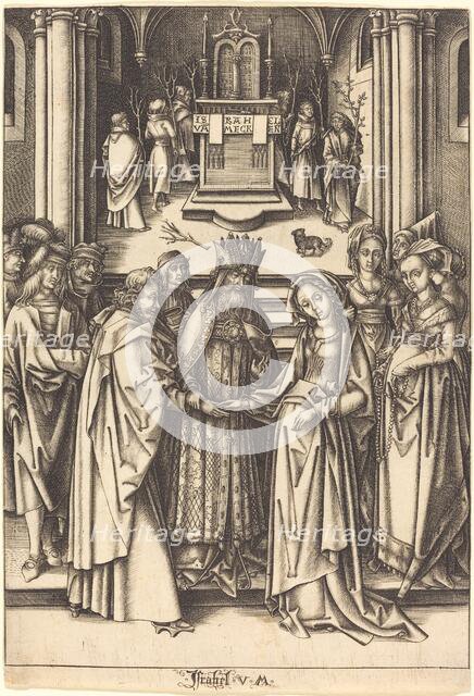 The Marriage of the Virgin, c. 1490/1500. Creator: Israhel van Meckenem.