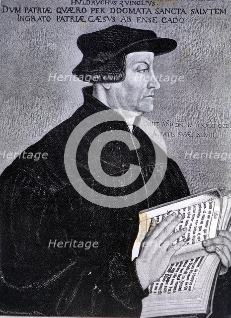 Ulrich Zwingli (1484-1531), Swiss reformer.