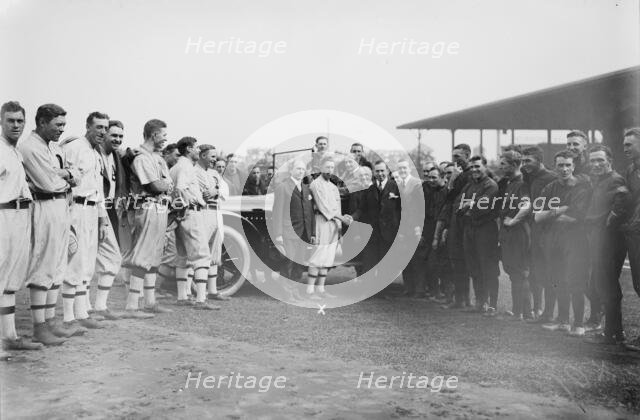 Presenting Collins with car at World Series, Philadelphia, 1914 Creator: Bain News Service.