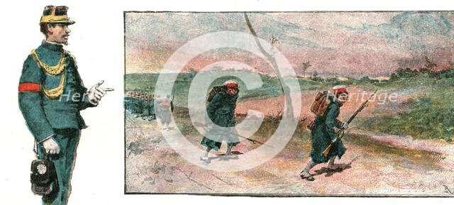 ''The Manoeuvres of the Japanese Army before His Majesty the Mikado; The Manoeuvres at Handa', 1891. Creator: Unknown.