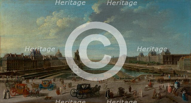 A View of Paris from the Pont Neuf, 1763. Creator: Nicolas Raguenet.