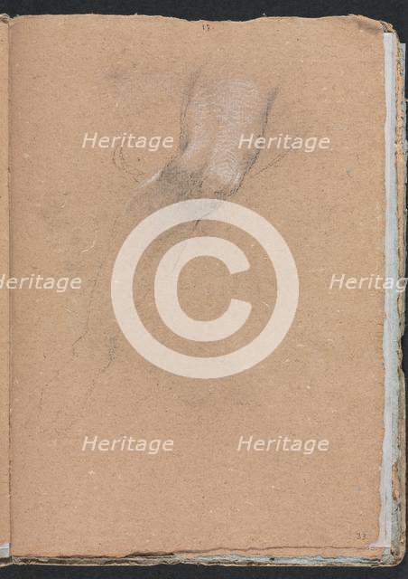 Verona Sketchbook: Right leg (page 33), 1760. Creator: Francesco Lorenzi (Italian, 1723-1787).