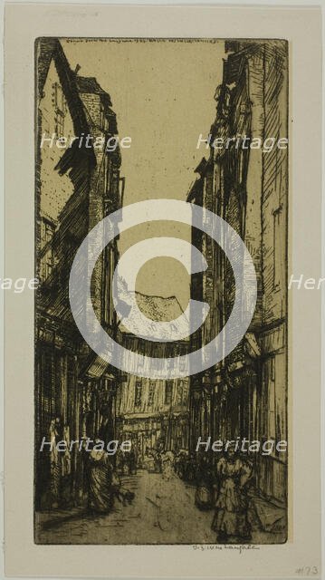 Rue des Halles, Vannes, Brittany, 1906. Creator: Donald Shaw MacLaughlan.