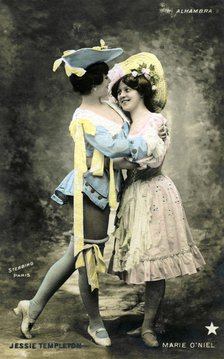 Jessie Templeton and Marie O'Niel, actresses, 1905.Artist: Stebbing