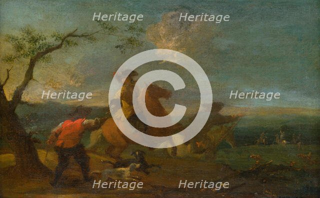 Riding Motif - Hunting Season, 1701-1800. Creator: Unknown.