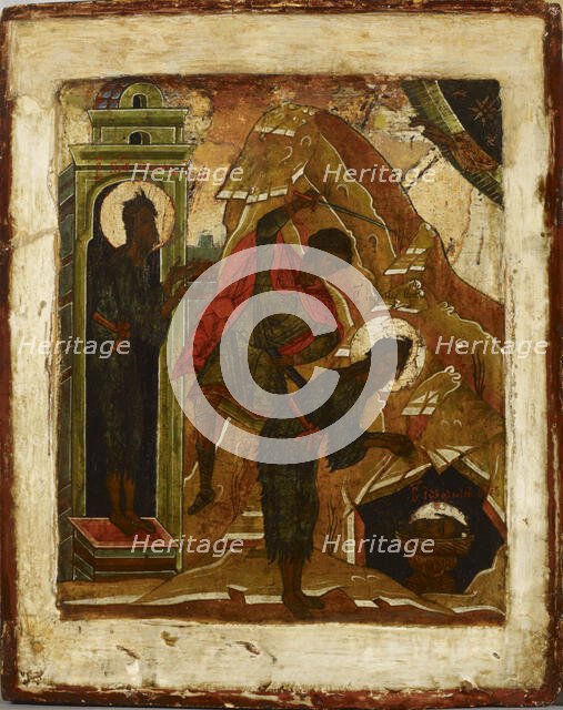 The Decapitation of St. John the Baptist, Russian icon, 1500-1599. Creator: Unknown.