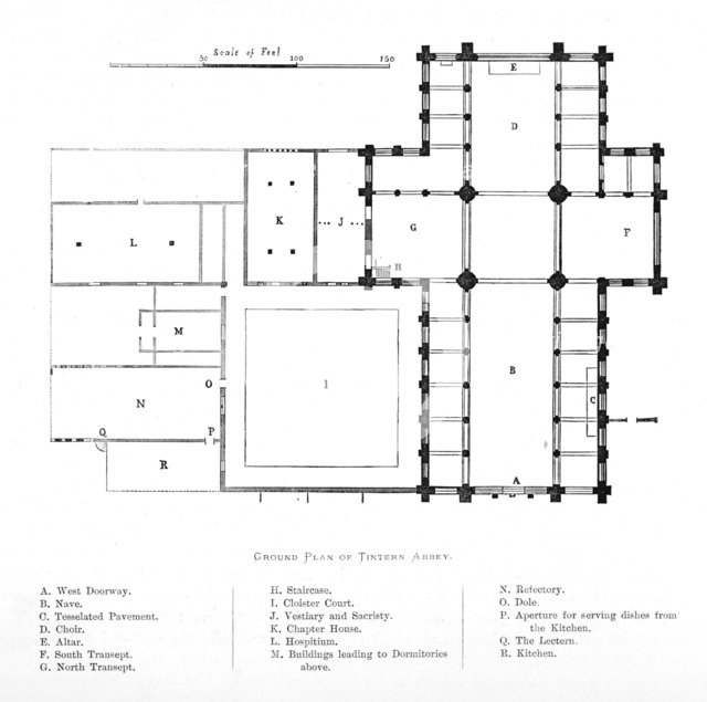 'Ground Plan of Tintern Abbey', 1897. Artist: Unknown.