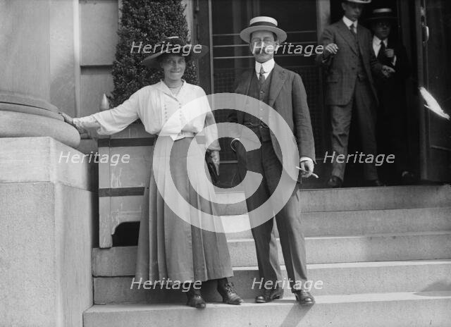 Netherlands Mission To The U.S. - J.B. Van Der Hooven Van Oordt And Wife, 1917. Creator: Harris & Ewing.