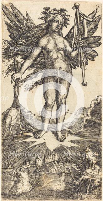 Winged Woman on a Star, c. 1515/1518. Creator: Albrecht Altdorfer.