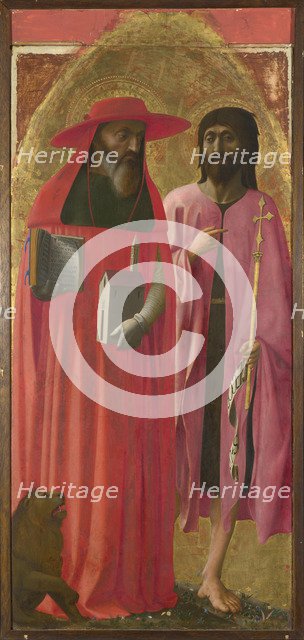 Saints Jerome and John the Baptist, ca 1428-1429. Artist: Masaccio (1401-1428)