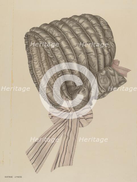 Woman's Hood, c. 1939. Creator: Gertrude Lemberg.