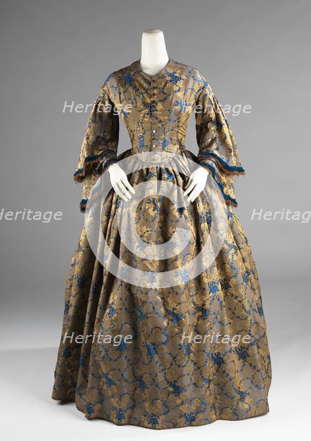 Afternoon dress, American, 1850-55. Creator: Unknown.