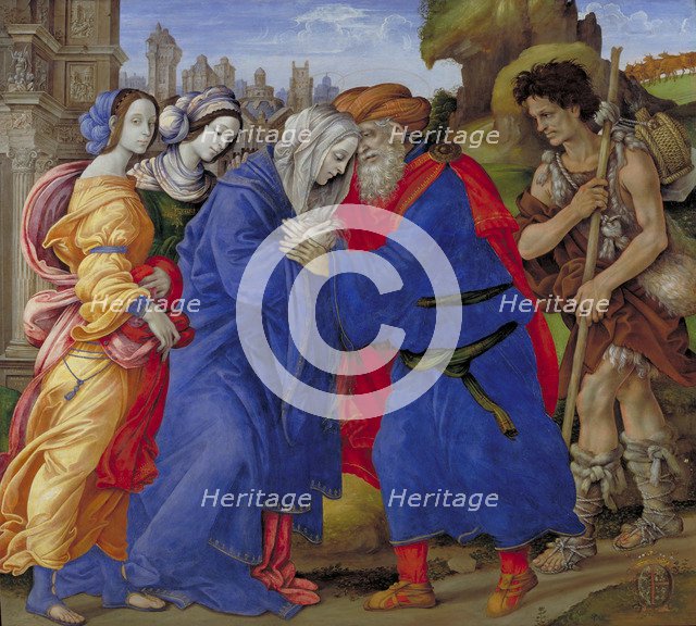 Meeting of Saints Joachim and Anne at the Golden Gate, 1497. Artist: Lippi, Filippino (1457-1504)