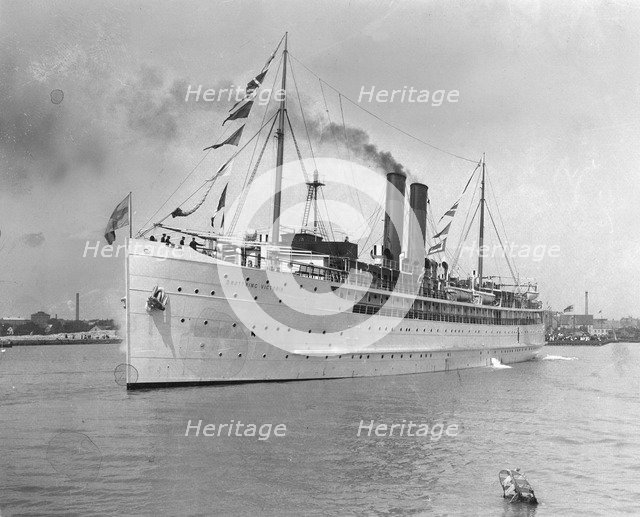 The ferry 'Queen Victoria' in the harbour of Trelleborg, Sweden. Artist: Unknown