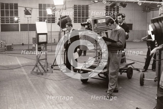 A TV crew, Railway Institute, York, Yorkshire, 1956. Artist: Unknown