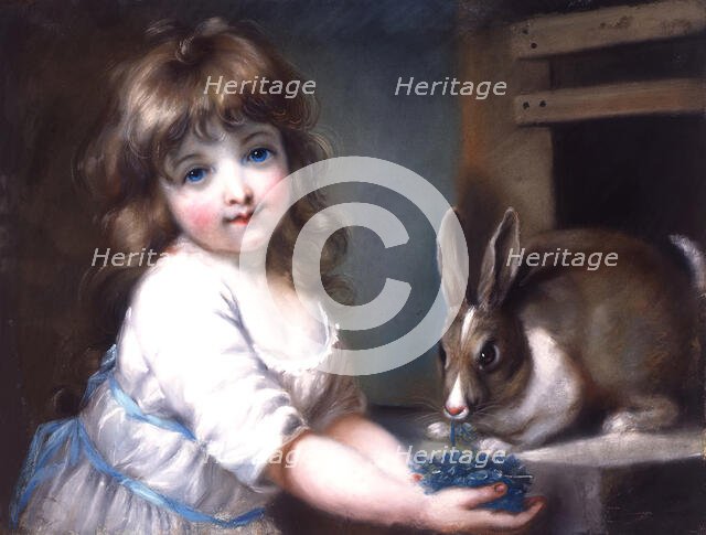 Girl with Rabbit, c. 1900. Creator: Unknown.