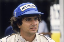 Nelson Piquet at the British Grand Prix, Silverstone, Northamptonshire, 1983. Artist: Unknown