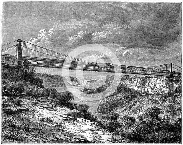 Bridge over the Niagara, Canada, 19th century. Artist: Unknown