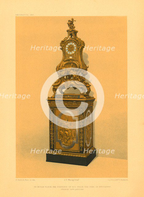 'Or Moulu Clock, Property of His Grace the Duke of Buccleuch. French, 18th century'. Artist: F Bedford.