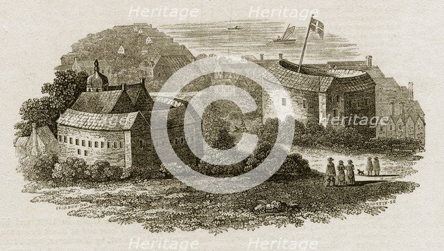 Bear Garden and Globe Theatre, Southwark, London, c1600 (c1815). Artist: Austin.