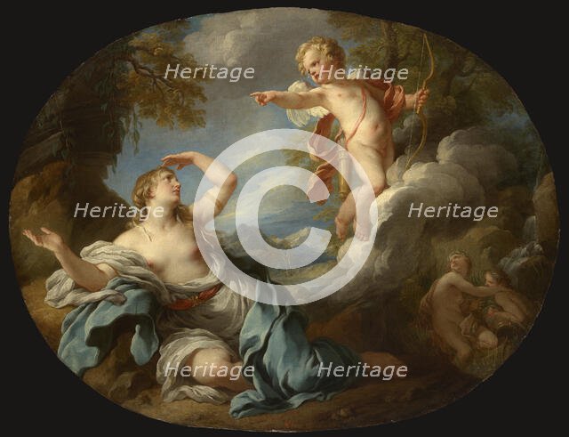 Cupid Leaving Psyche, between 1730-1735. Creator: Francois Lemoyne.