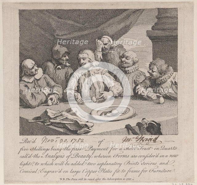 Columbus Breaking the Egg, 18th century., 18th century. Creator: William Hogarth.