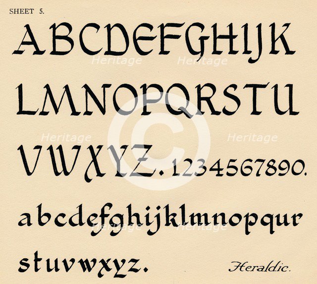 Sheet 5, from a portfolio of alphabets, 1929. Artist: Unknown.