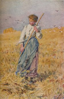 'Gleaning Oats, France', c1900. Artist: Lionel Percy Smythe.