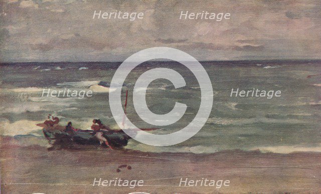 'Harmony in Blue and Silver: Beaching The Boat, Etretat', c1897. Artist: James Abbott McNeill Whistler.