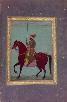Equestrian Portrait of Aurangzeb, 17th century. Creator: Unknown.