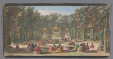 View of the Bosquet des Bains d’Apollon in the garden of Versailles, c.1691-after 1753. Creator: Jacques Rigaud.