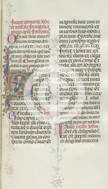 Missale: Fol. 327: Saint Bartholomew, 1469. Creator: Bartolommeo Caporali (Italian, c. 1420-1503).