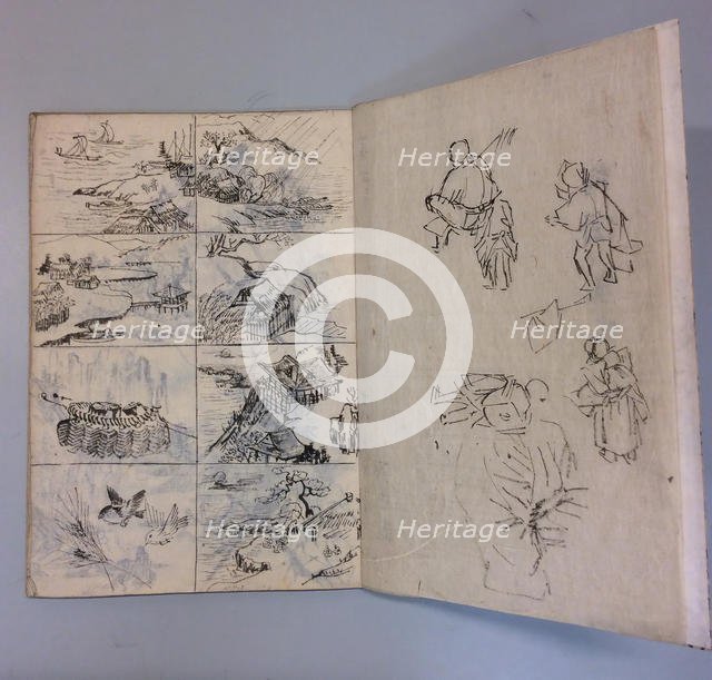 Brush and Ink Drawings after Life and Paintings, 1895 (?). Creator: Unknown.