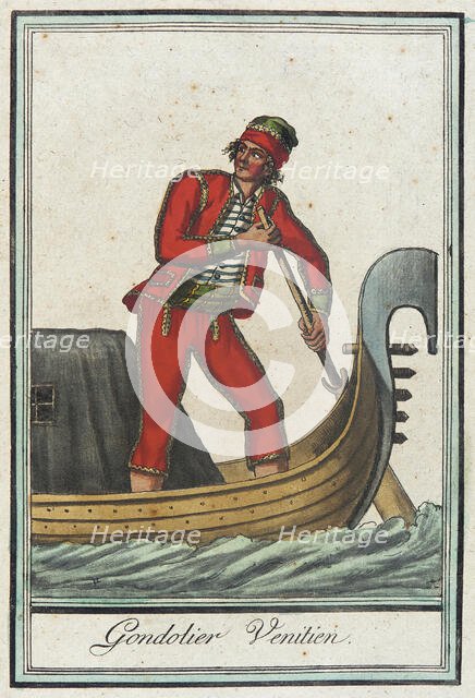 Costumes de Différent Pays, 'Gondolier Venitien', c1797. Creators: Jacques Grasset de Saint-Sauveur, LF Labrousse.